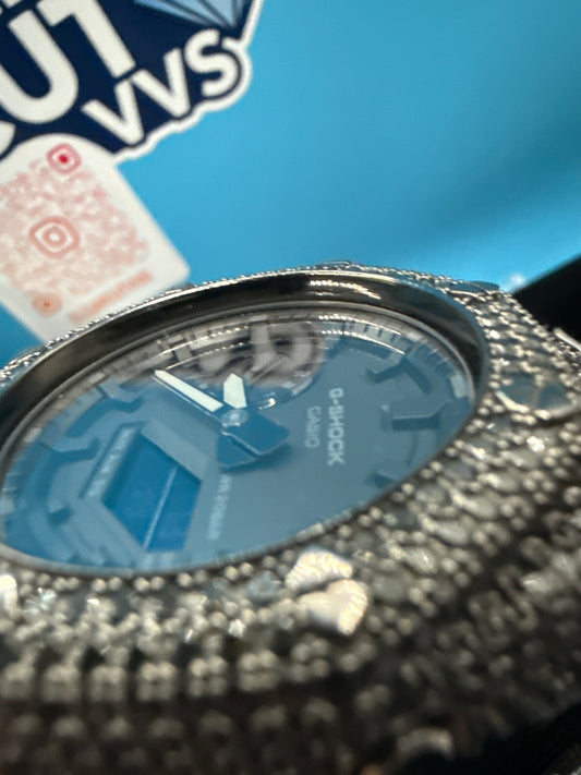 CUSTOM BLACK MOISSANITE GSHOCK GA-2100