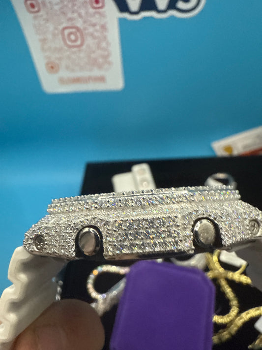 CUSTOM WHITE MOISSANITE GSHOCK GA-2100