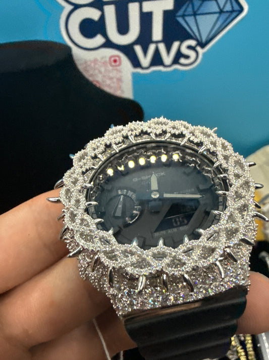 CUSTOM BLACK THORN MOISSANITE GSHOCK GA-2100