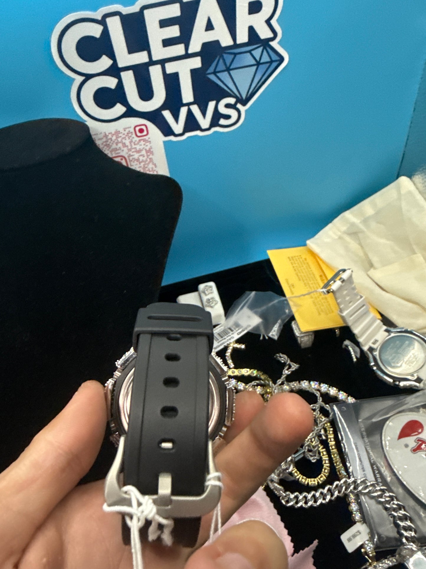 CUSTOM BLACK THORN MOISSANITE GSHOCK GA-2100