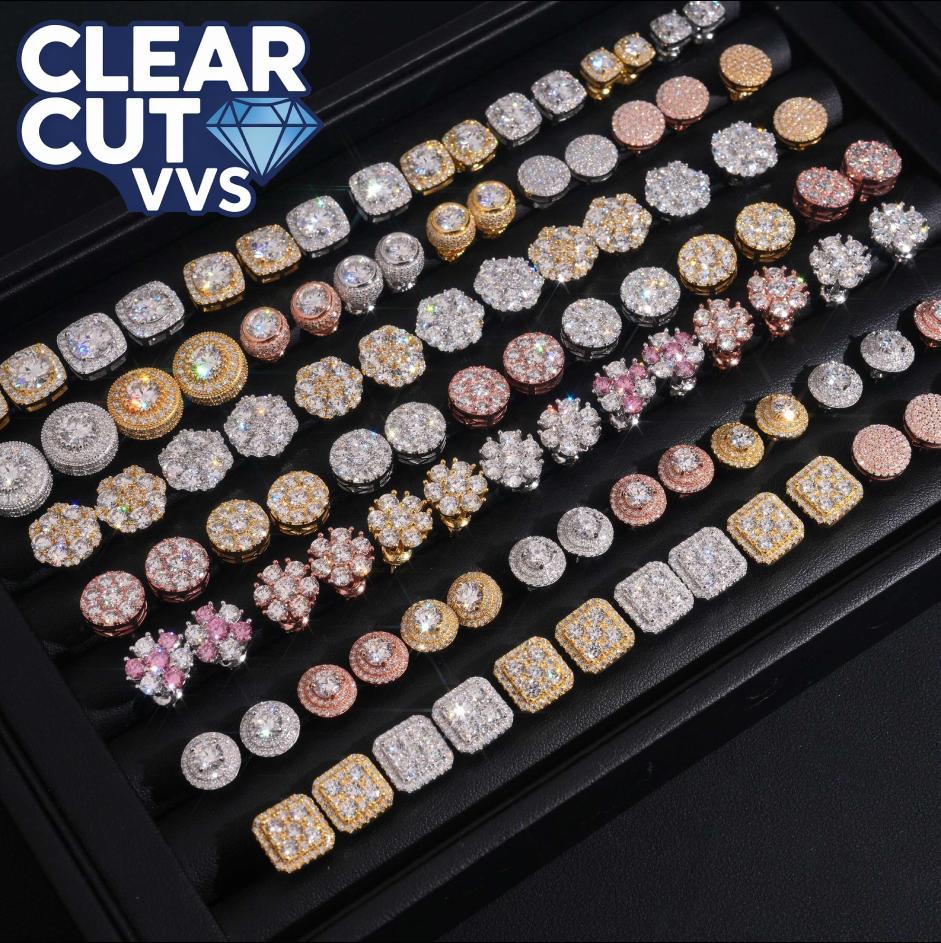 CLEARCUTVVS moissanite earrings