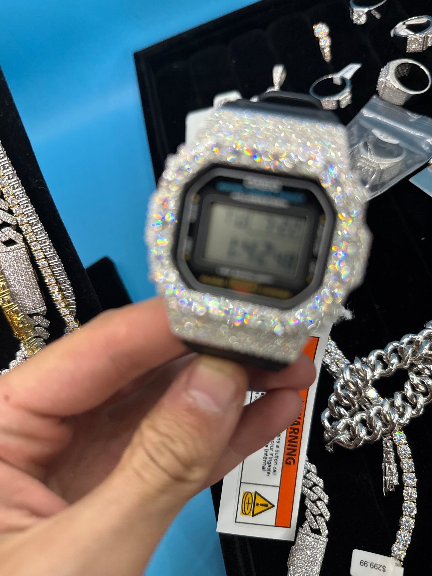 CUSTOM MOISSANITE GSHOCK DW5600