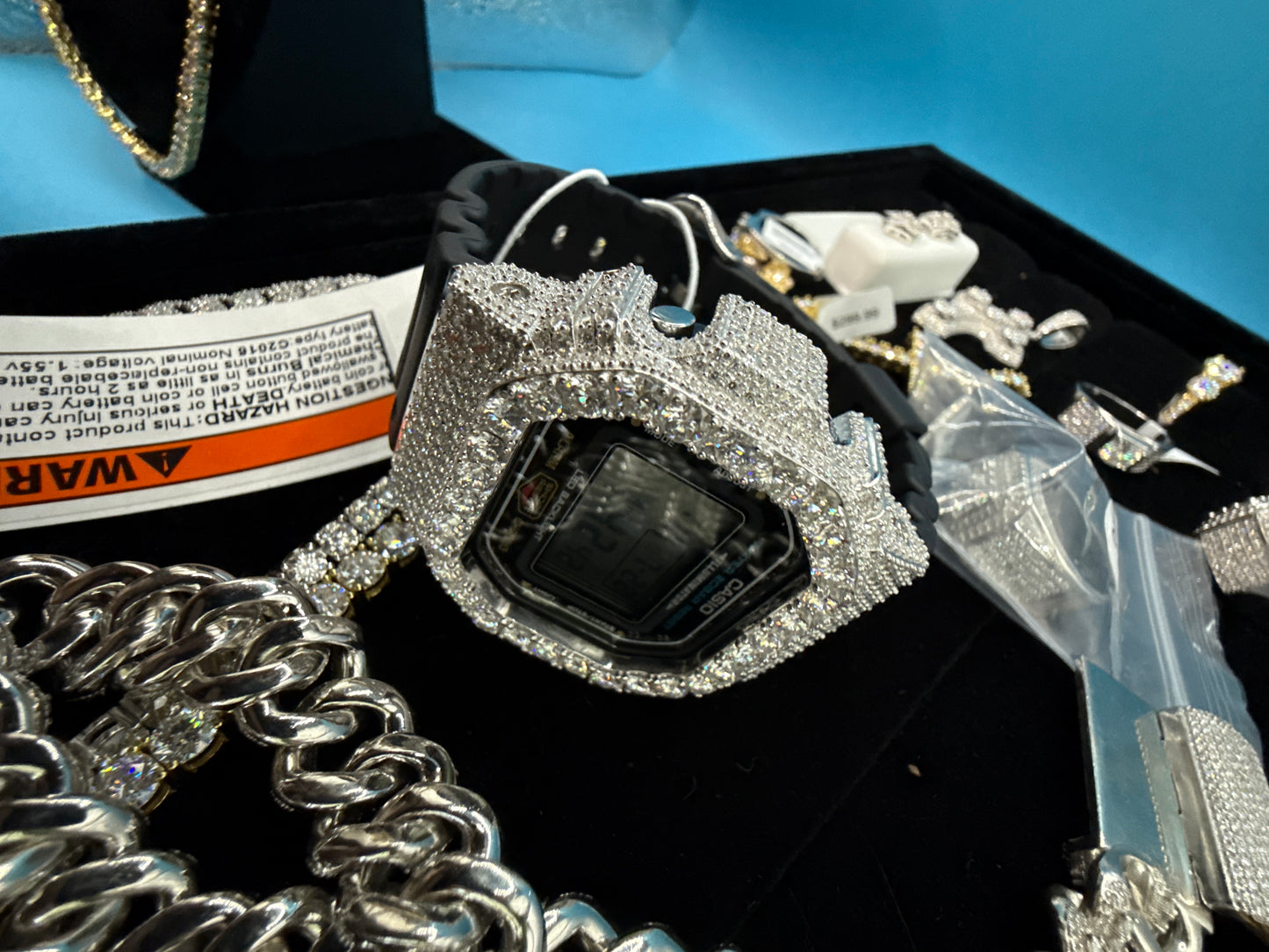CUSTOM MOISSANITE GSHOCK DW5600