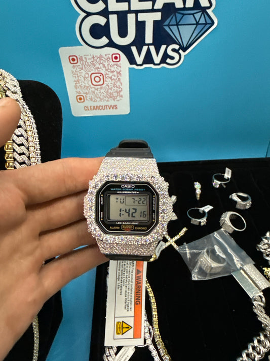 CUSTOM MOISSANITE GSHOCK DW5600