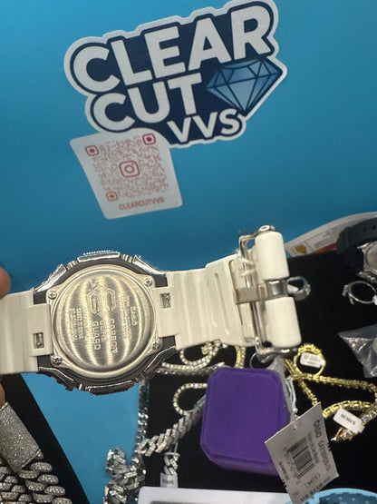 CUSTOM WHITE MOISSANITE GSHOCK GA-2100