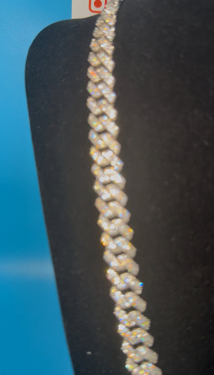 10MM MOISSANITE MIAMI CUBAN SOLID 925 SILVER