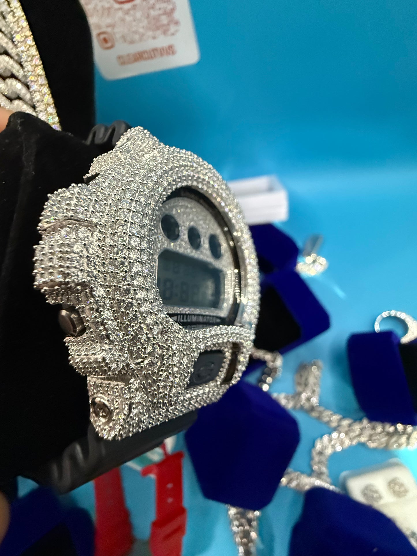 CUSTOM MOISSANITE GSHOCK DW6900